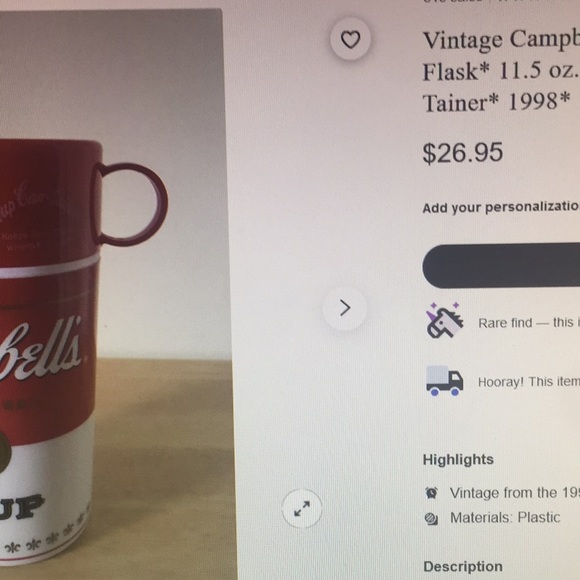 Vintage (1998) Campbell’s soup “Can-tainer “ - Picture 8 of 8